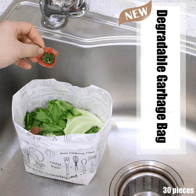 Degradable garbage bag household kitchen garbage drain bag disposable supplies household garbage bag