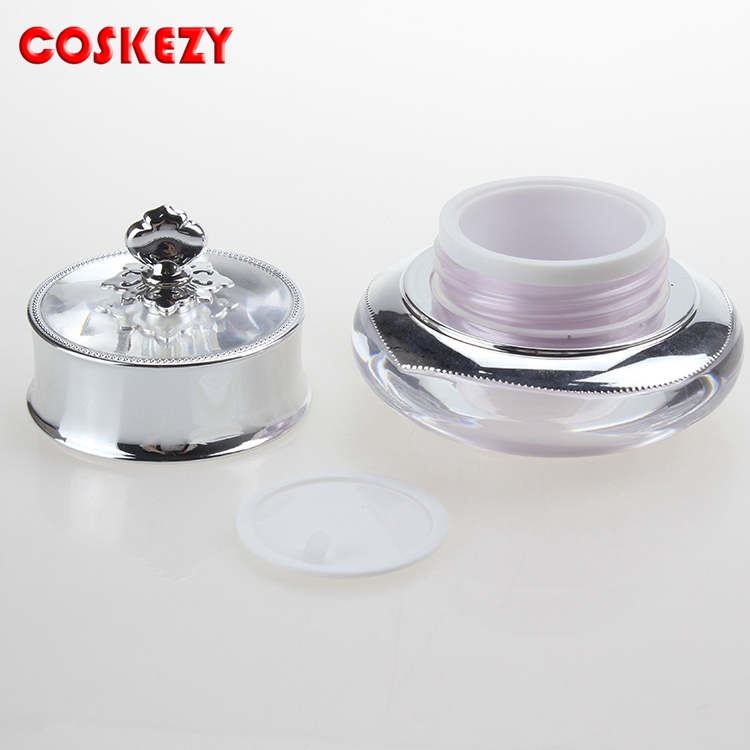 Deluxe empty BB cream and nail polish bottle cream container acrylic cosmetic jar gold suppliers