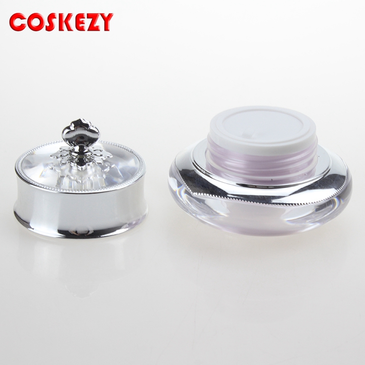 Deluxe empty BB cream and nail polish bottle cream container acrylic cosmetic jar gold suppliers