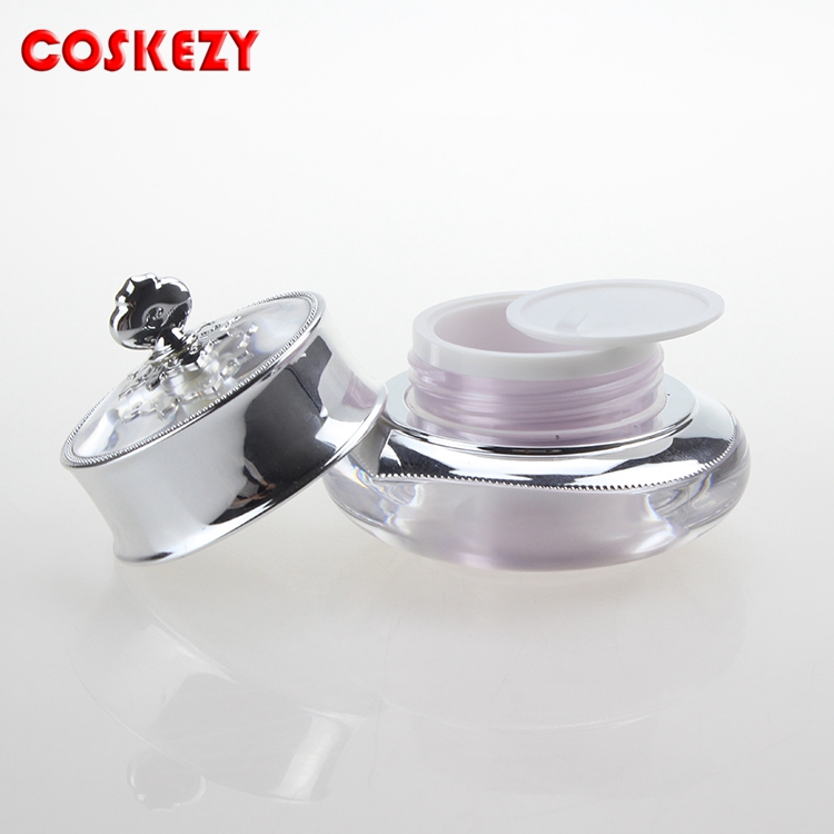 Deluxe empty BB cream and nail polish bottle cream container acrylic cosmetic jar gold suppliers