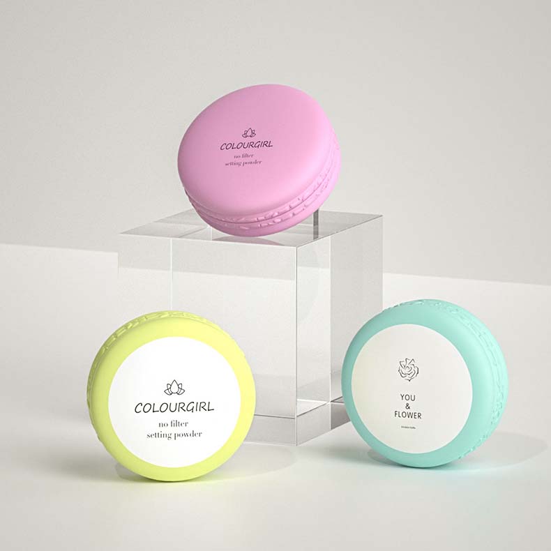 Design Macaroon Cosmetics Empety Face Cream Jars High Quality Cute Round Shape Empty Hair Products Cosmetic Jar Packaging Jars