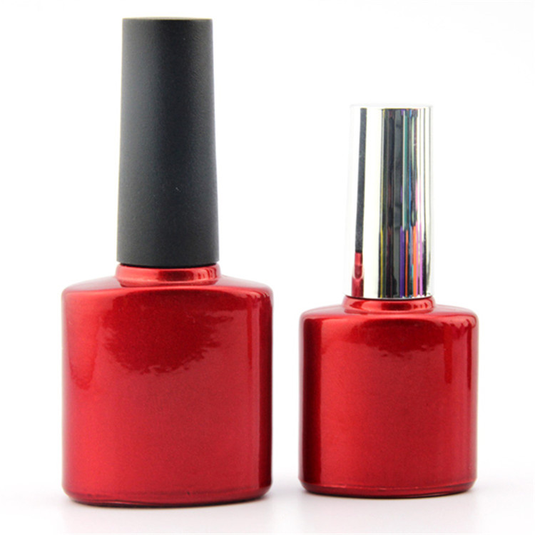 Design Your Own 8ml Purple Empty Uv Gel Nail Polish Glass Bottle With Brush