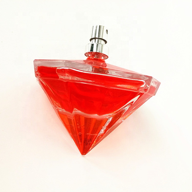 Designer 100ml Decorative Elegant Premium Lady Diamond Shape Spray Crystal Perfume Bottle