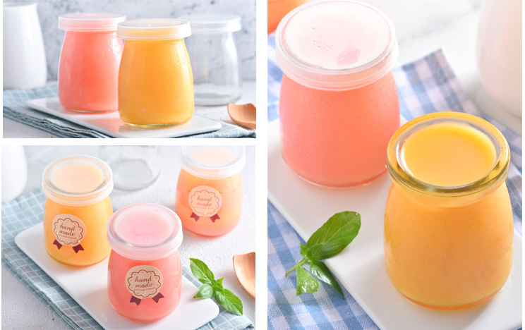 Dessert Shop Pudding Bottle Glass Pudding Jar Wholesale Round Yogurt Bottle Customization