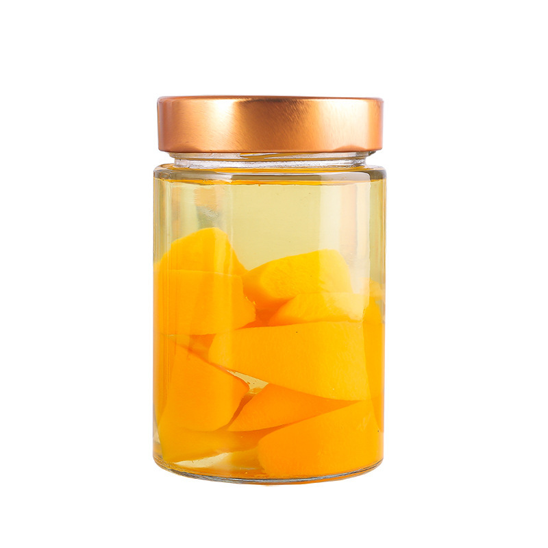 Dessert food glass container 212ml314ml food canning glass jar for pickle jam with lid
