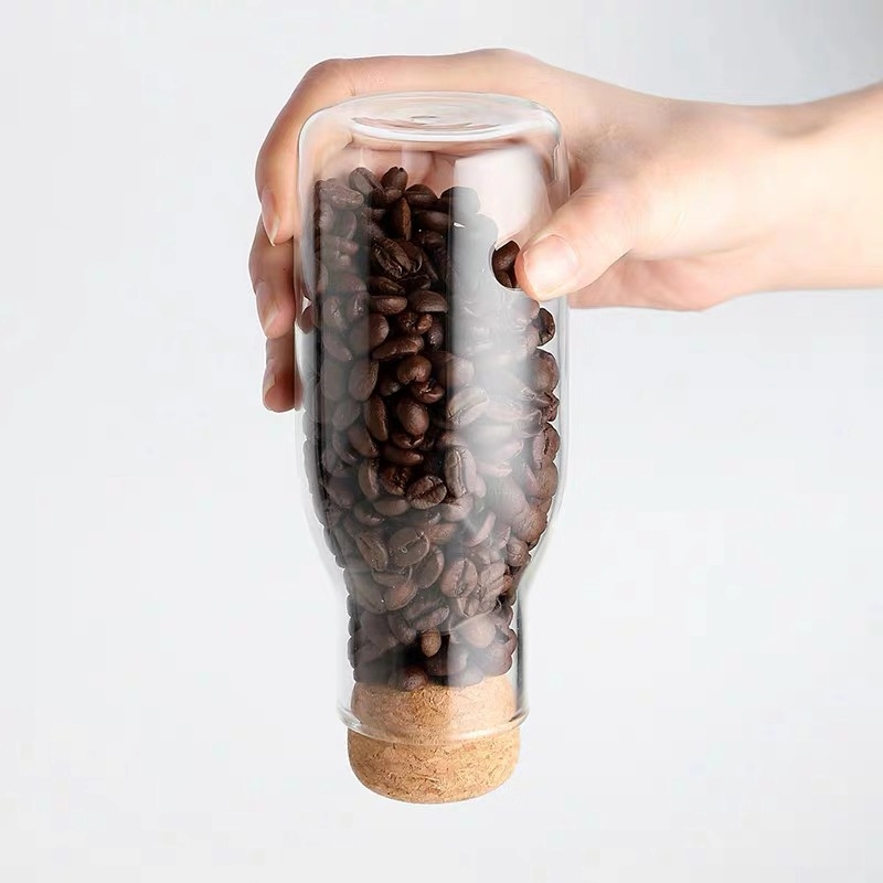 DiYue Kitchen Tools DIY102104 Coffee Bean Glass Sealed Bottle with Cord Lid Kitchen Storage Tools