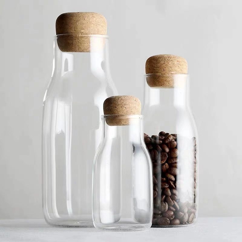DiYue Kitchen Tools DIY102104 Coffee Bean Glass Sealed Bottle with Cord Lid Kitchen Storage Tools