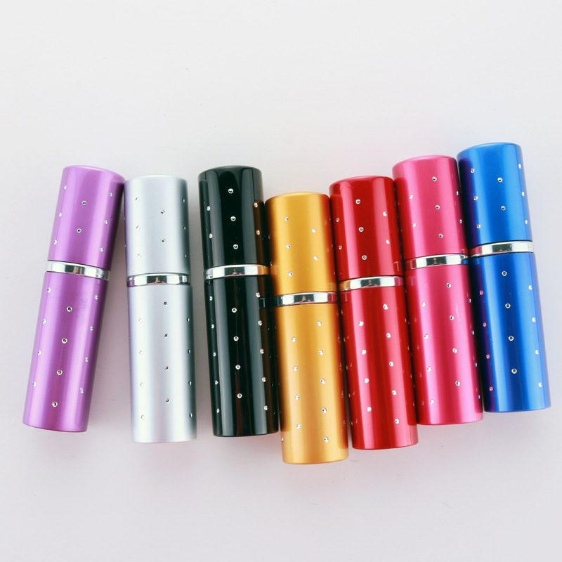 Diamond Glass Spray Bottle Anodized Aluminum Shell Portable Perfume Spray Bottle Empty