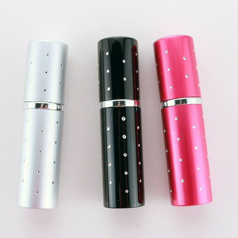 Diamond Glass Spray Bottle Anodized Aluminum Shell Portable Perfume Spray Bottle Empty