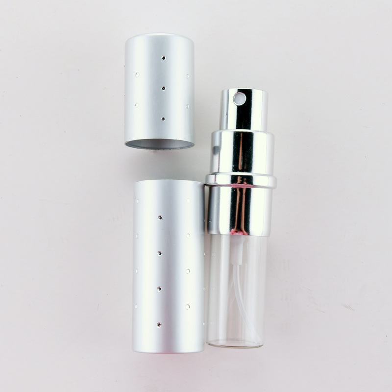 Diamond Glass Spray Bottle Anodized Aluminum Shell Portable Perfume Spray Bottle Empty