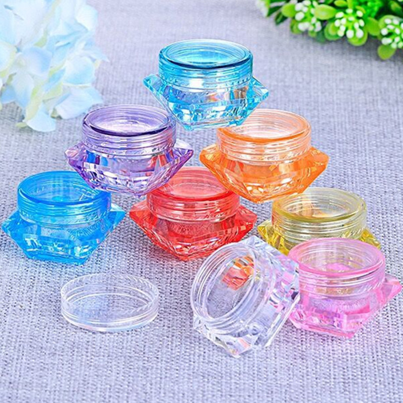 Diamond Shape 5g 5ml Cosmetic Jar for Lotion, Creams, Lip Balms, Makeup Samples Jars