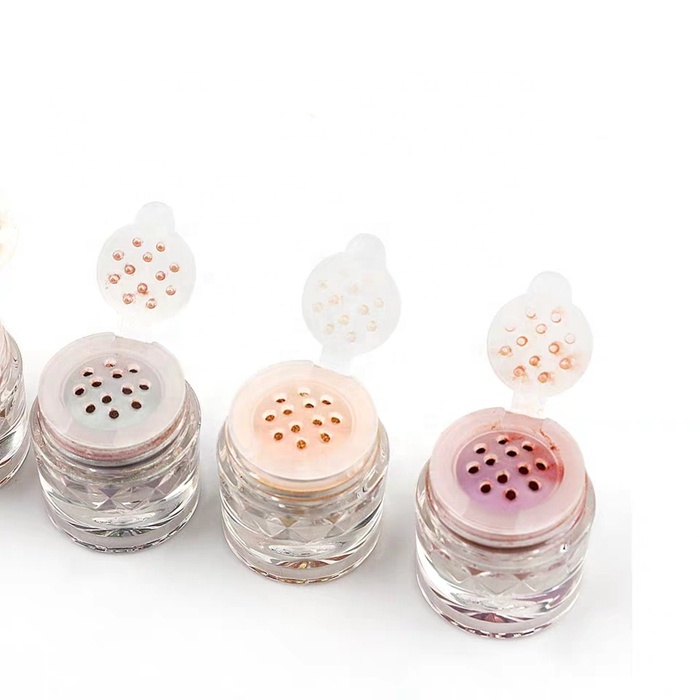 Diamond cosmetic empty bottle Shimmer Eye Shadow case Makeup Pigment Glitter Eyeshadow jar