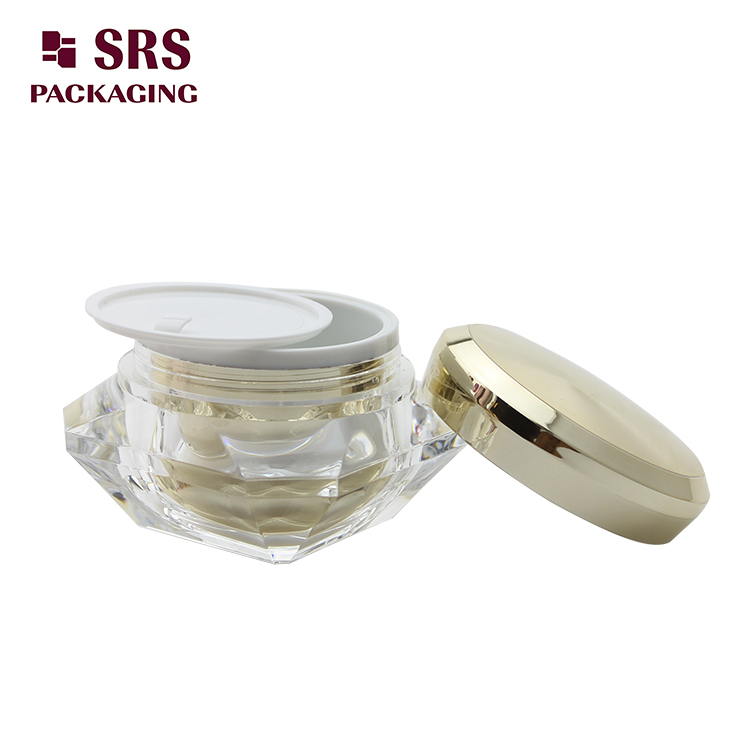 Diamond cream jar luxury cosmetic cream container 15ml 30ml 50ml