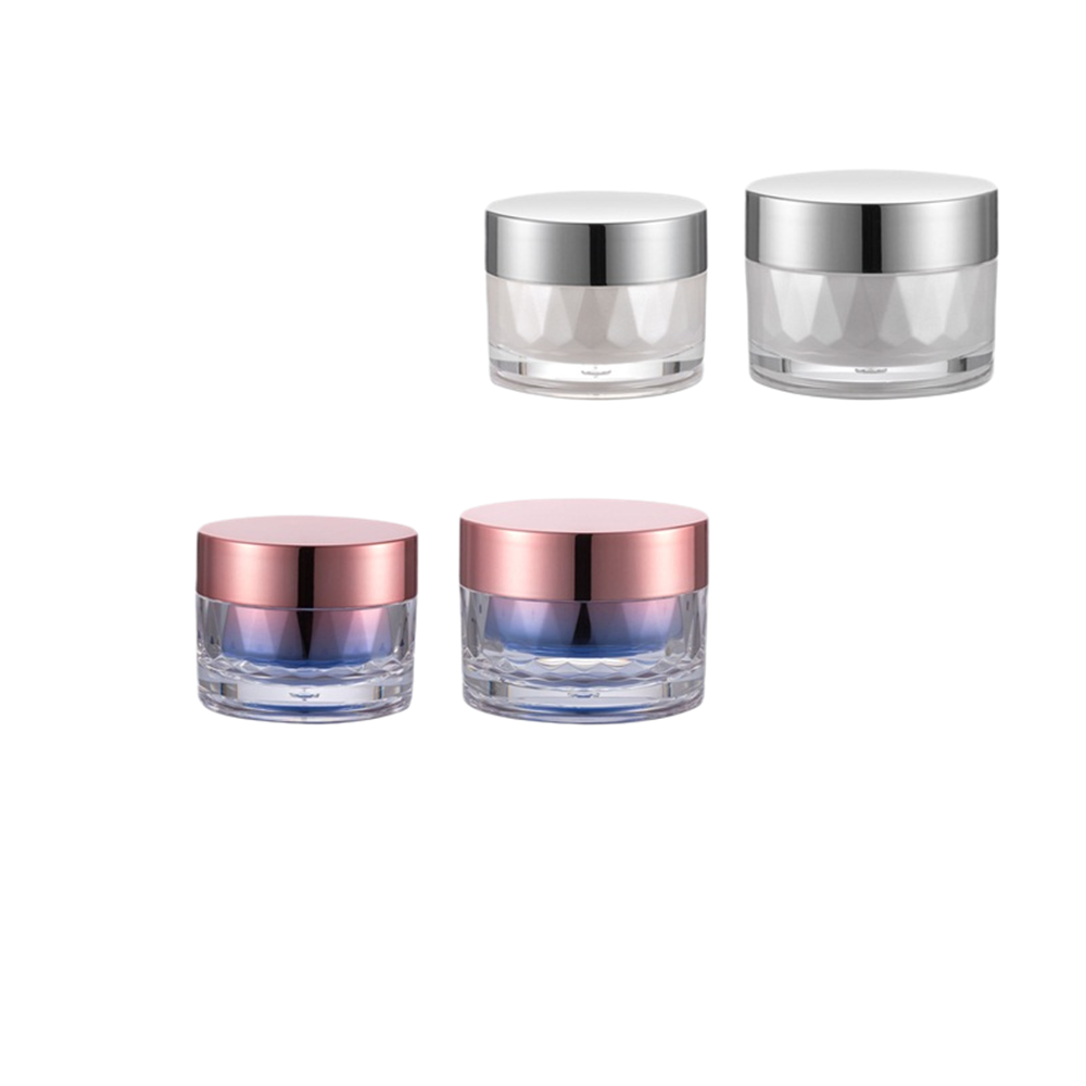 Diamond-cut design cosmetic jars 15g/20g/30g/40g/45g/50g for Lotion small jar