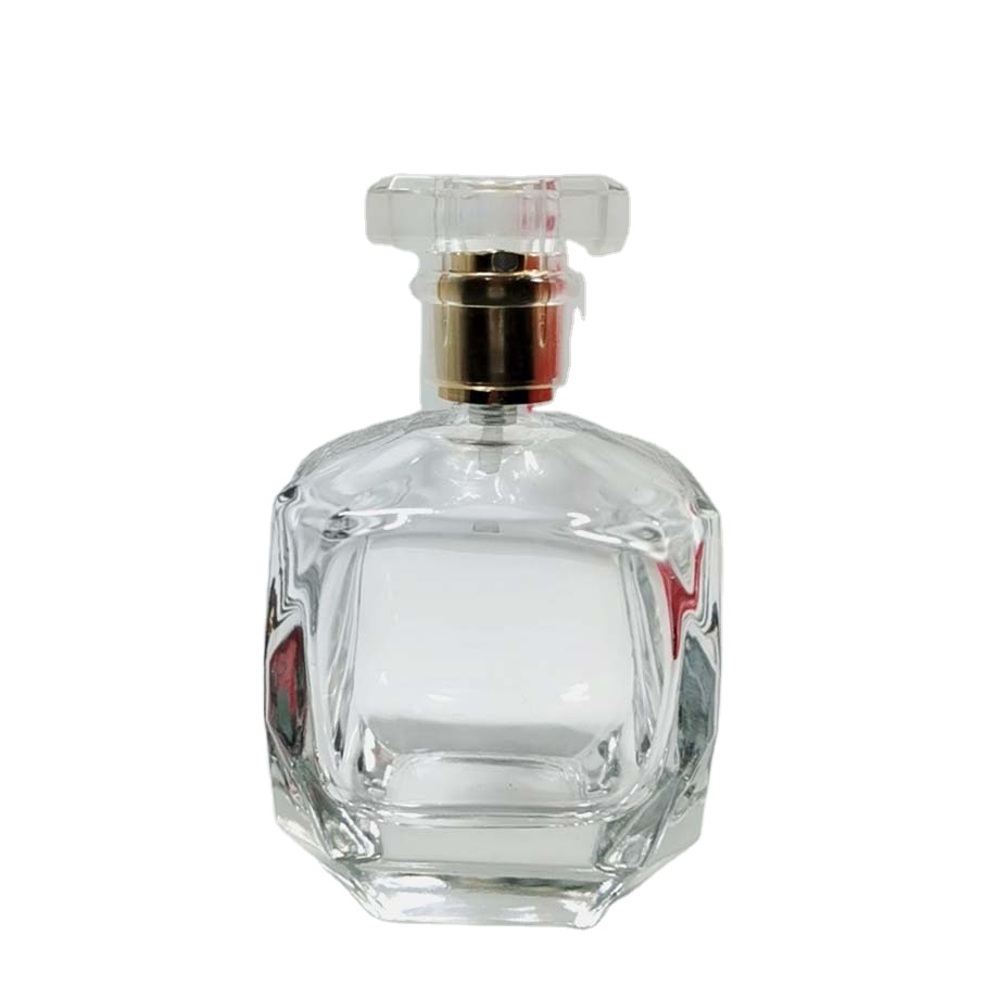 Diamond  perfume glass bottle men sprayer empty bottle 50ml 100ml