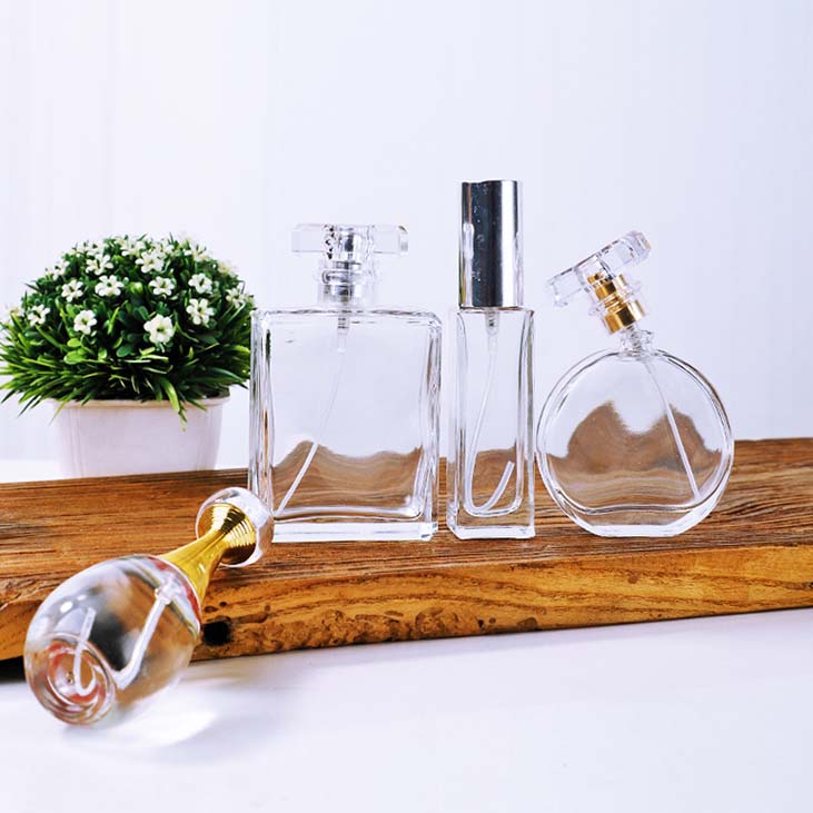 Diamond perfume glass bottle men sprayer empty bottle 50ml 100ml