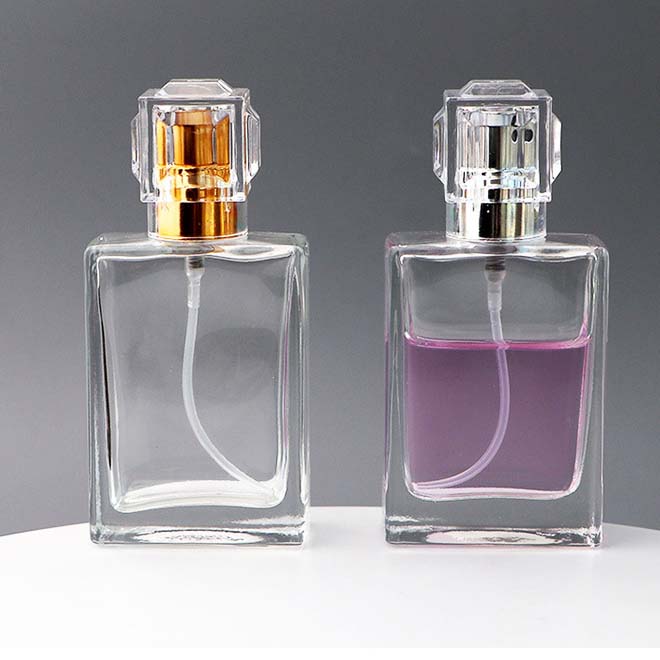 Diamond perfume glass bottle men sprayer empty bottle 50ml 100ml