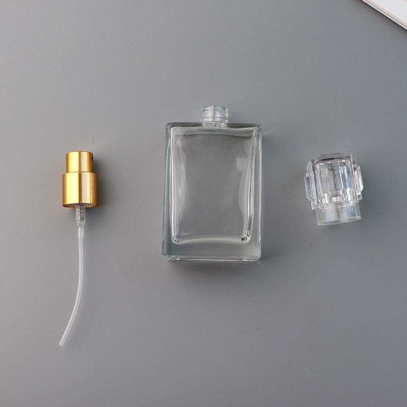 Diamond perfume glass bottle men sprayer empty bottle 50ml 100ml