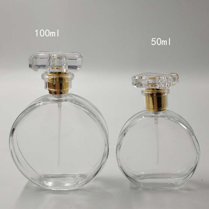 Diamond perfume glass bottle men sprayer empty bottle 50ml 100ml