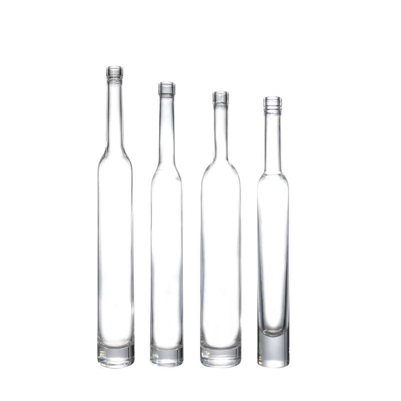 Diffenet Size Empty Long Neck Thin Decorative Glass Wine Bottle With Cork Covers