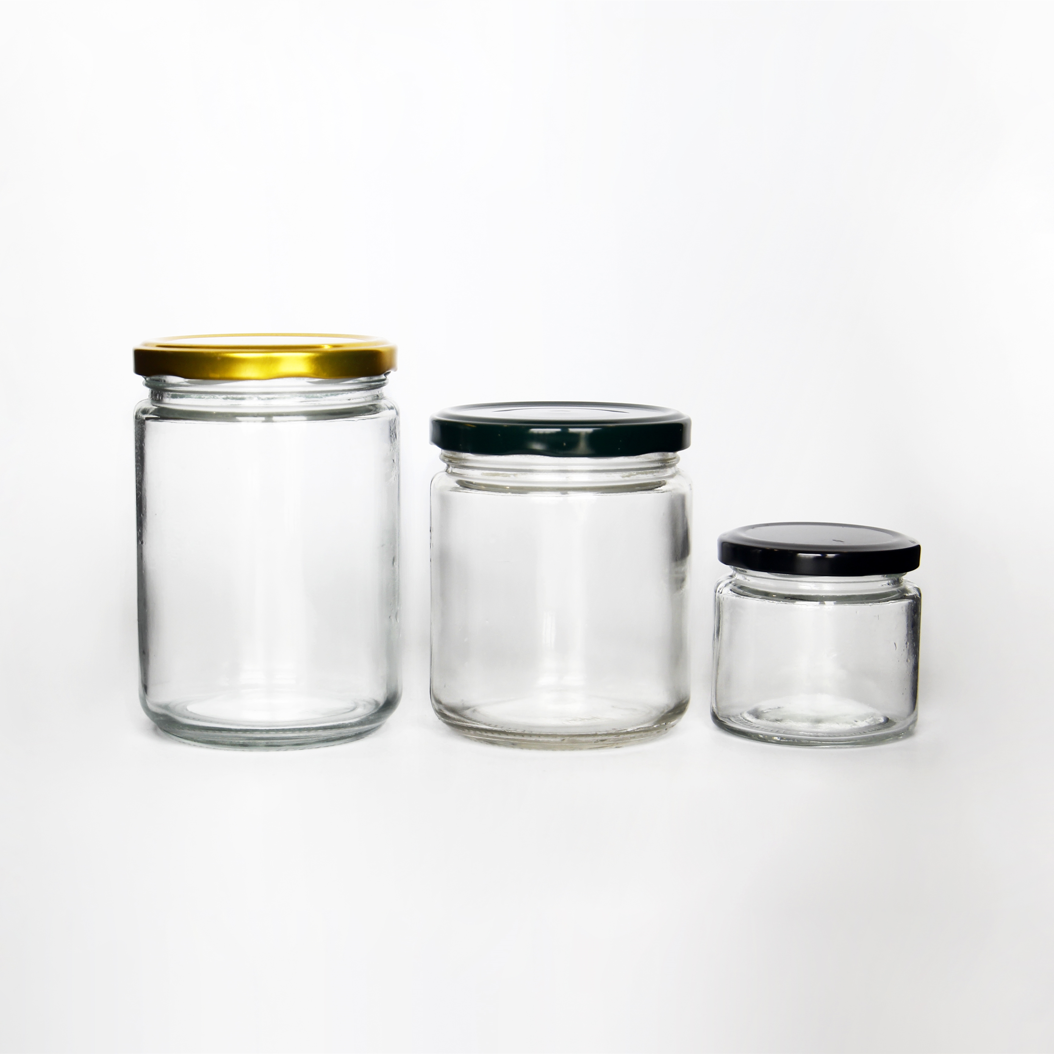 Different Sizes Food Grade Mini Jam Glass Cheap Honey Jar With Golden Lid Wholesale
