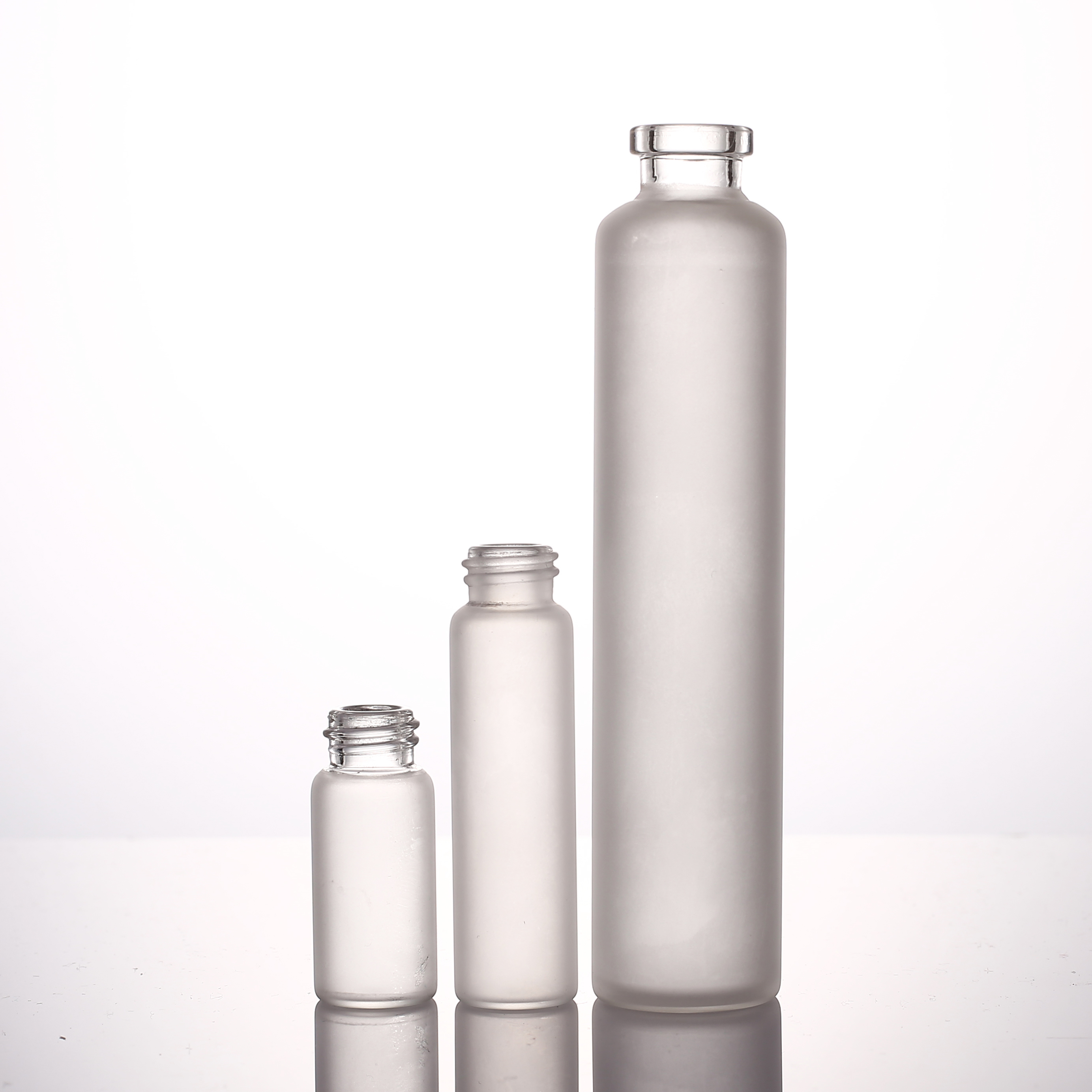 Different Sizes of Glass Bottle Screen Printing Amber, Clear vials Liquid Medicine Pharmaceutical package bottle
