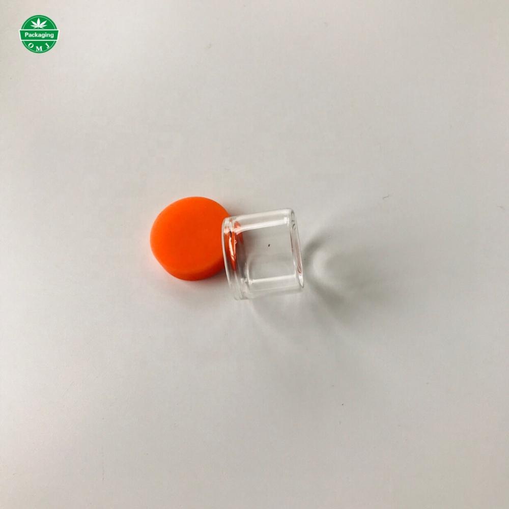 Different capacity Glass wax container with Colorful silicone mason jar lid no air leakage