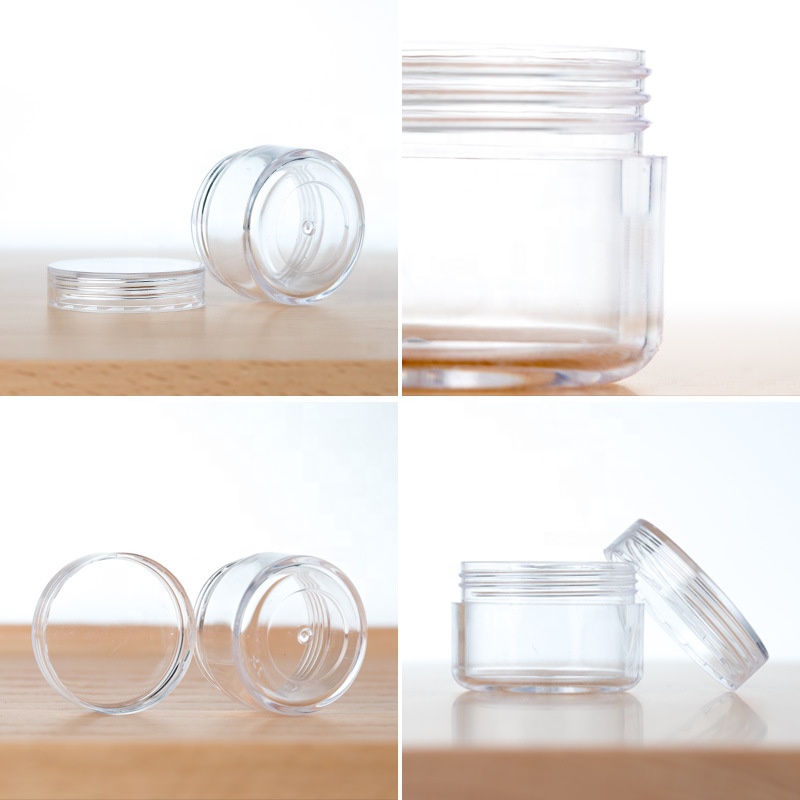 Different size Clear, Empty, 5 Gram Plastic Pot Jars, Cosmetic Containers for Eye Shadow, Nails, Powder, Jewelry