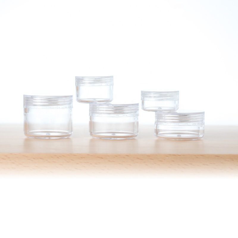 Different size Clear, Empty, 5 Gram Plastic Pot Jars, Cosmetic Containers for Eye Shadow, Nails, Powder, Jewelry