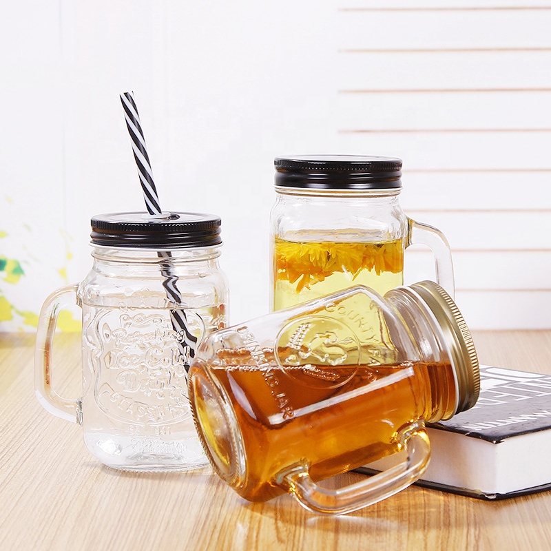 Different sizes black rings jar bathroom set 5 oz wide mouth mason jars for wholesales