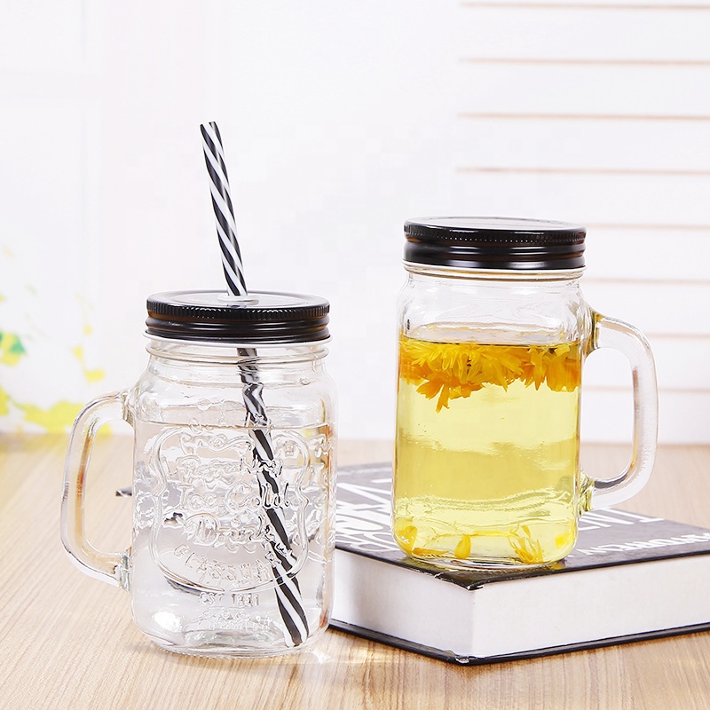 Different sizes black rings jar bathroom set 5 oz wide mouth mason jars for wholesales