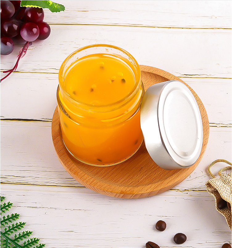 Different sizes food grade glass food storage 100ml 200ml 300ml 400ml 500ml bottles for chili sauce honey glass jar