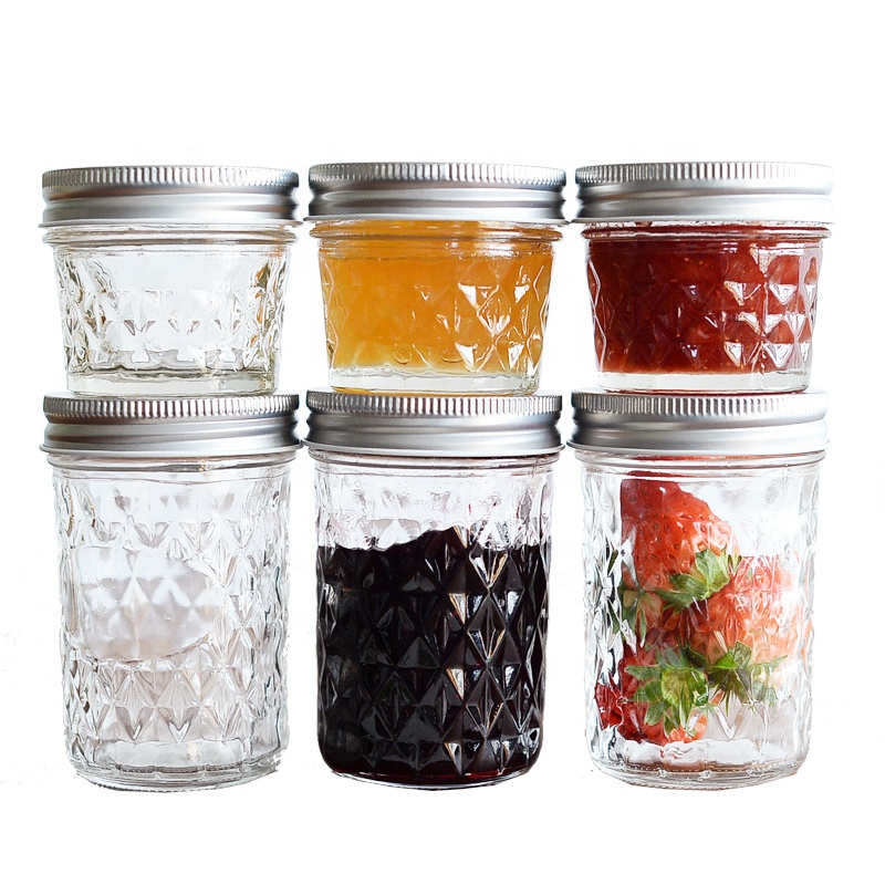 Different sizes jars glass led mason jar 8oz with custom logo