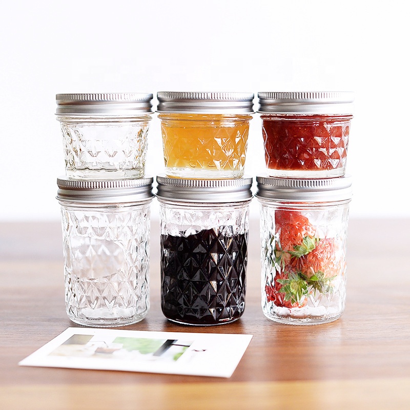 Different sizes jars glass led mason jar 8oz with custom logo