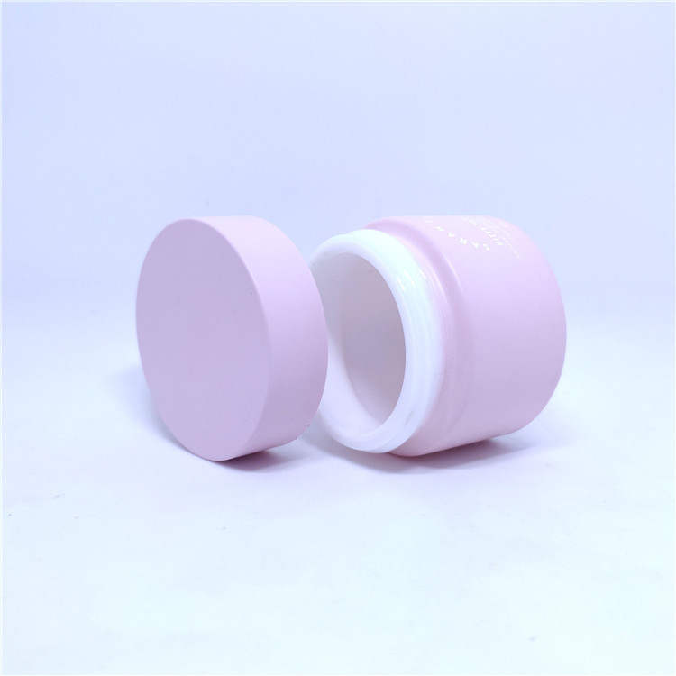 Direct Factory 50g opal white pink color ceramic cosmetic jar with lid