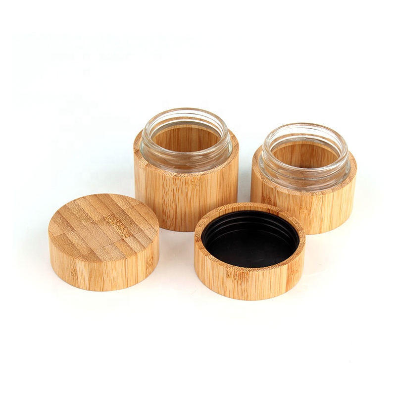 Direct Factory Supply Airtight Glass Storage Jar With Wooden Case And Lid