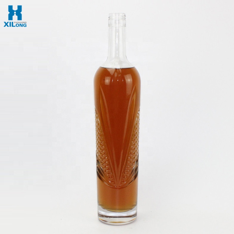 Discount Custom Luxury Empty Alcohol Rum Brandy Glass Bottle 750Ml