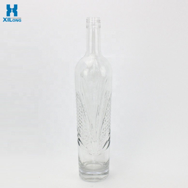 Discount Custom Luxury Empty Alcohol Rum Brandy Glass Bottle 750Ml