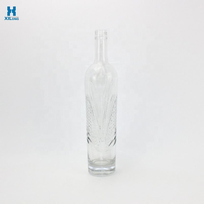 Discount Custom Luxury Empty Alcohol Rum Brandy Glass Bottle 750Ml