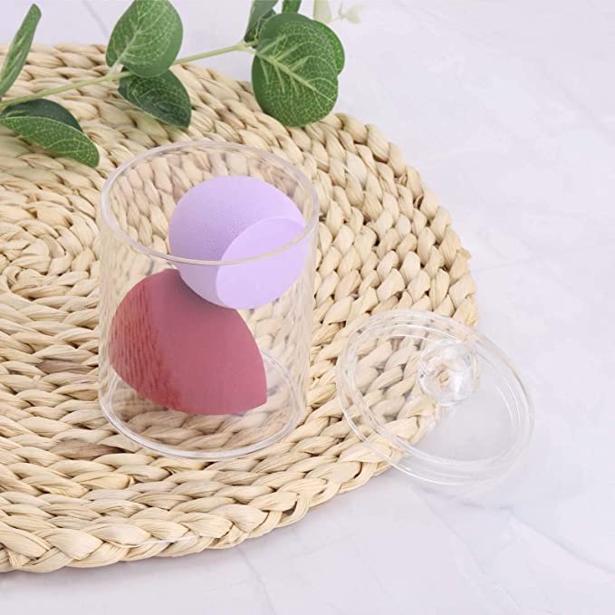 Dispenser Apothecary Jars Cotton Ball Cotton Swab Box Cotton Round Bathroom Holder Storage Canister Clear Plastic Acrylic Jar