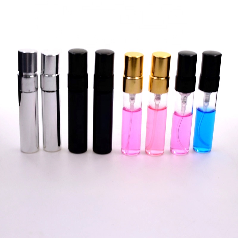 Disposable Small 5ml clear glass bottles with pump sprayer arabic oil perfume bottle water mist women e liquid travel samples