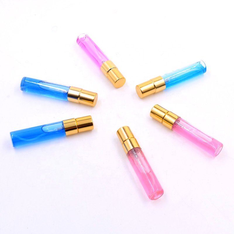 Disposable Small 5ml clear glass bottles with pump sprayer arabic oil perfume bottle water mist women e liquid travel samples