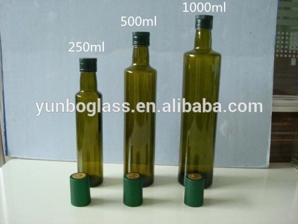 Dorica Dark Green OIive Oil Bottle Packaging 250ml 500ml 750ml 1000ml