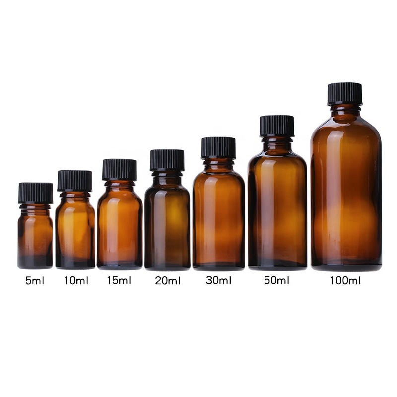 Doterra essential oil perfume cosmetic glass dropper bottle 10ml 15ml amber flat shoulder with orifice reducer plug lid