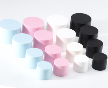 Doubl Wall PP jar 5g 10 20 30 50 80g matt White black pink plastic cosmetic Vaselin cream jar container