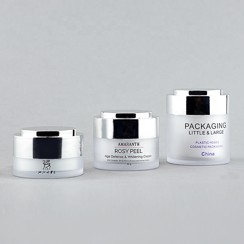 Double Layer Plastic Facial Cosmetic 20g 30g Cream Makeup Jar