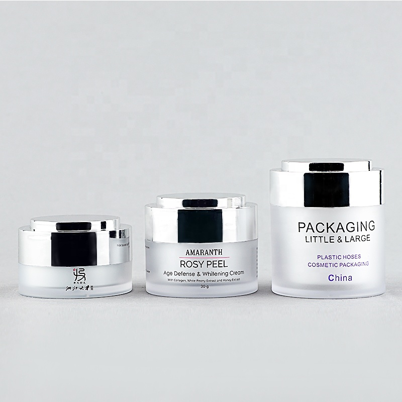Double Layer Plastic Facial Cosmetic 20g 30g Cream Makeup Jar