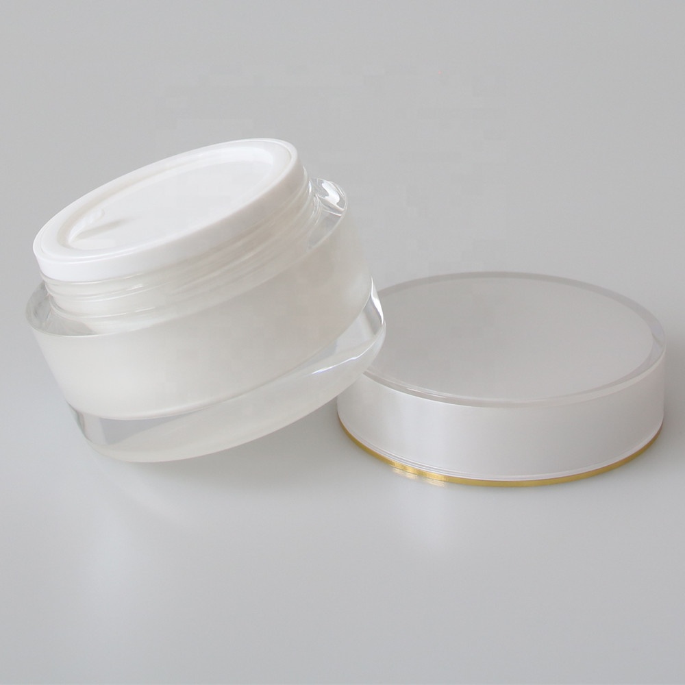 Double Wall Clear Cylinder with Screw PP Cap 15g 30g 50g 100g 200g Acrylic Cream Cosmetic Jar