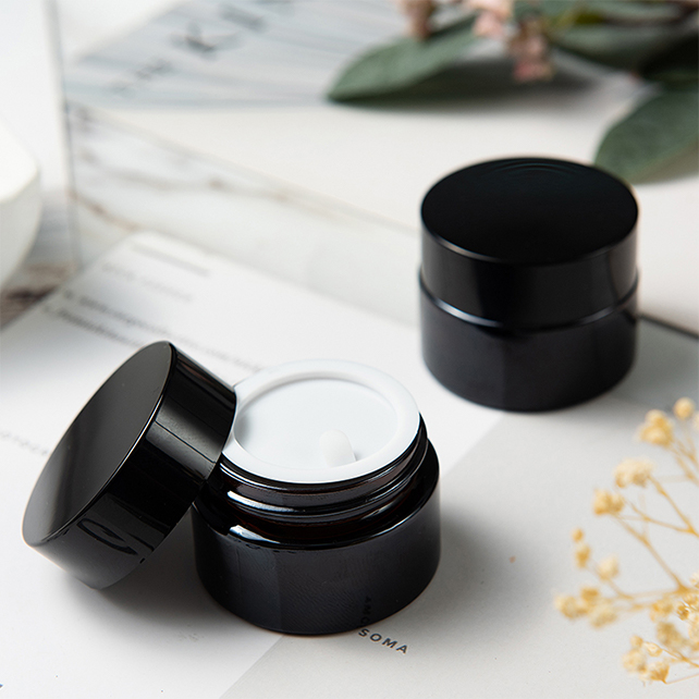 Double Wall Design 5g 30g 50g glass Bamboo Cosmetic Container For Skin Cream Care