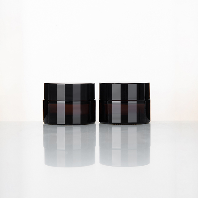 Double Wall Design 5g 30g 50g glass Bamboo Cosmetic Container For Skin Cream Care